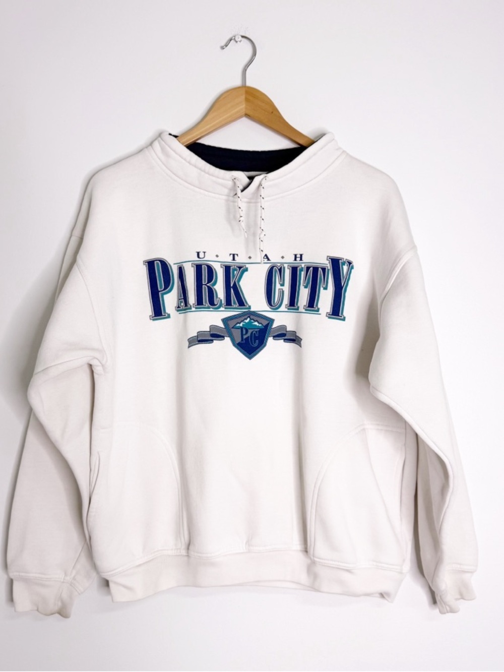 Vintage Gear for Sports 90s Park City Utah Graphic Sweatshirt White Size Large